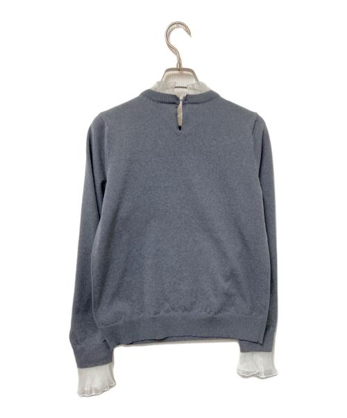 UNITED ARROWS（ユナイテッドアローズ）UNITED ARROWS (ユナイテッドアローズ) オーガンジープリーツ 4WAY ニット グレー サイズ:下記参照の古着・服飾アイテム