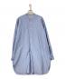 BACCA（バッカ）の古着「コットンバックサテン スタンドカラーロングシャツ」｜ブルー