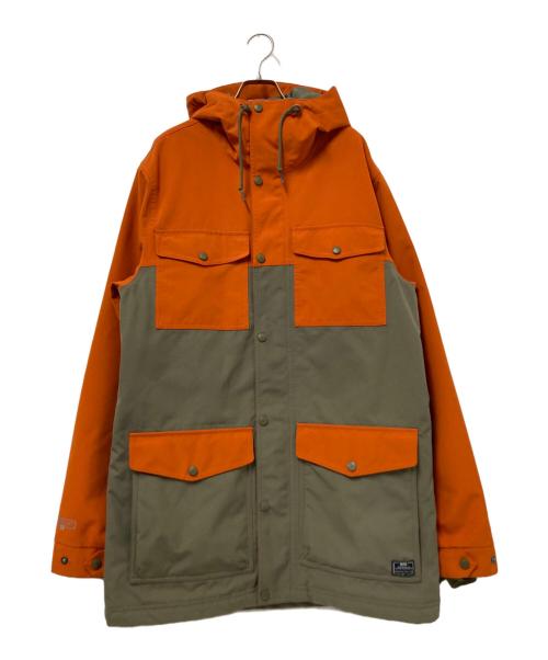 NIKE（ナイキ）NIKE (ナイキ) フーデッドジャケット オレンジ×グリーン サイズ:Mの古着・服飾アイテム