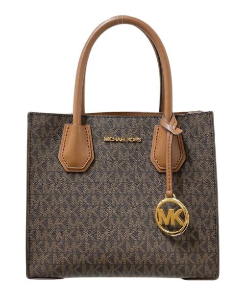 MICHAEL KORS（マイケル・コース）MICHAEL KORS (マイケル・コース) シグネチャーハンドバッグ ブラウン サイズ:下記参照の古着・服飾アイテム
