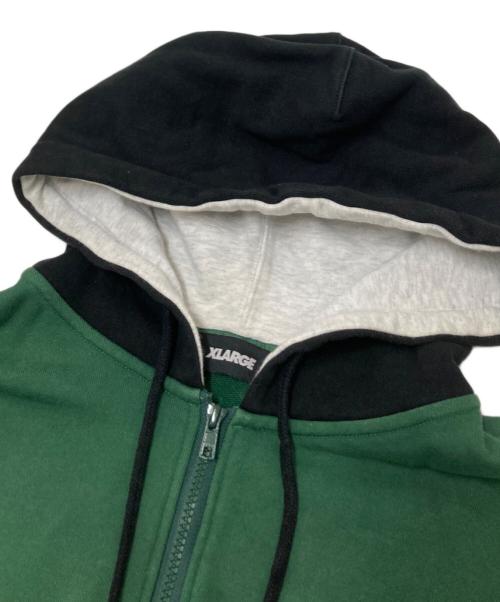 X-LARGE（エクストララージ）X-LARGE (エクストララージ) ハーフジップパーカー グリーン サイズ:Mの古着・服飾アイテム