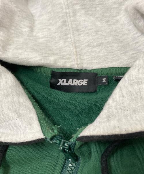 X-LARGE（エクストララージ）X-LARGE (エクストララージ) ハーフジップパーカー グリーン サイズ:Mの古着・服飾アイテム
