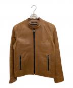 COACHコーチ）の古着「カウレザージャケット」｜ブラウン