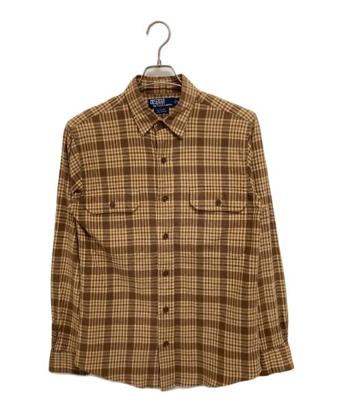 POLO RALPH LAUREN（ポロ・ラルフローレン）POLO RALPH LAUREN (ポロ・ラルフローレン) ダブルポケットチェックシャツ ブラウン サイズ:Mの古着・服飾アイテム
