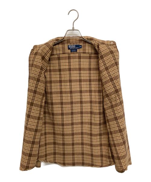 POLO RALPH LAUREN（ポロ・ラルフローレン）POLO RALPH LAUREN (ポロ・ラルフローレン) ダブルポケットチェックシャツ ブラウン サイズ:Mの古着・服飾アイテム