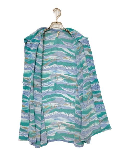 USED（ユーズド）USED (ユーズド) ヴィンテージシャツ グリーン×パープル サイズ:下記参照の古着・服飾アイテム