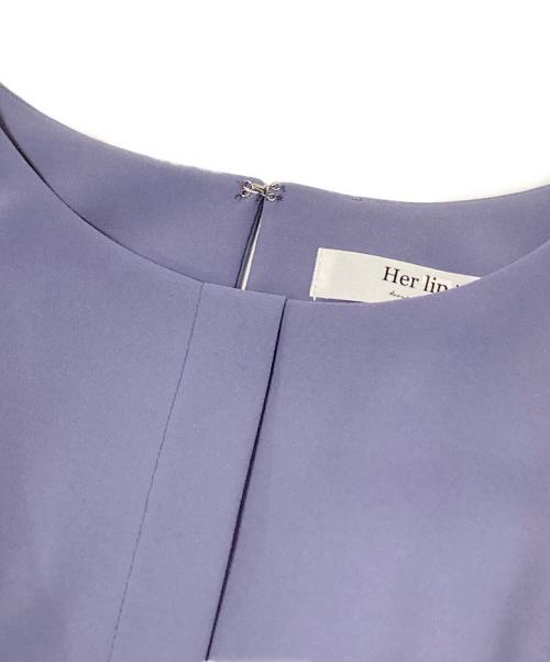 HER LIP TO（ハーリップトゥ）HER LIP TO (ハーリップトゥ) 長袖ワンピース ブルー サイズ:Sの古着・服飾アイテム