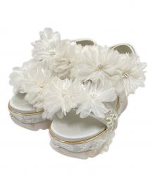 RANDA（ランダ）の古着「パール×ビジューフラワースポーツサンダル」｜ホワイト