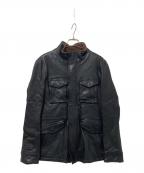 MONSIEUR NICOLEムッシュニコル）の古着「レザージャケット」｜ブラック