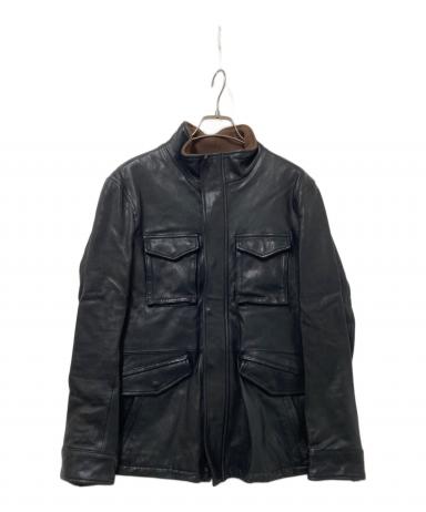 MONSIEUR NICOLE レザージャケット　黒×緑　XL 3018006075912611_01_1161w.jpeg