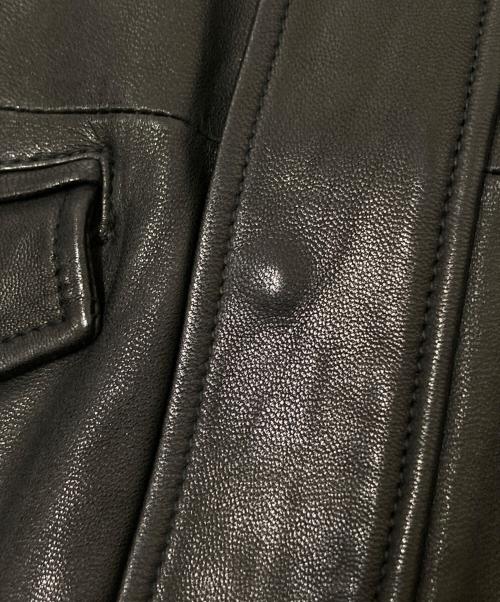 MONSIEUR NICOLE（ムッシュニコル）MONSIEUR NICOLE (ムッシュニコル) レザージャケット ブラック サイズ:48の古着・服飾アイテム