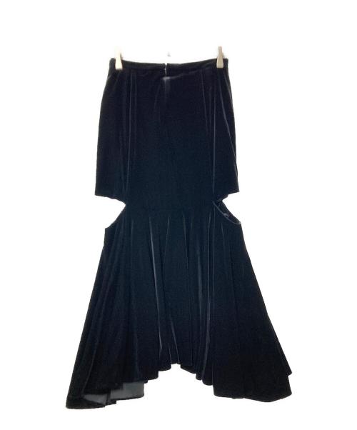 Rosarymoon（ロザリームーン）Rosarymoon (ロザリームーン) ベロアスカート ブラック サイズ:Fの古着・服飾アイテム