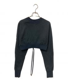 Rosarymoon（ロザリームーン）の古着「クロップド丈スウェット」｜ブラック