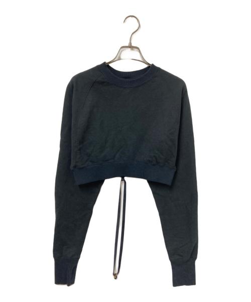 Rosarymoon（ロザリームーン）Rosarymoon (ロザリームーン) クロップド丈スウェット ブラック サイズ:Fの古着・服飾アイテム