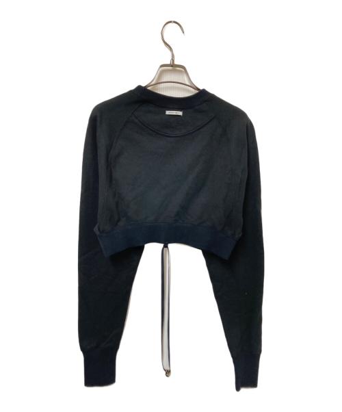 Rosarymoon（ロザリームーン）Rosarymoon (ロザリームーン) クロップド丈スウェット ブラック サイズ:Fの古着・服飾アイテム