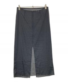 中古・古着通販】deres (デレス) Nina squeeze linen skirt ブラック