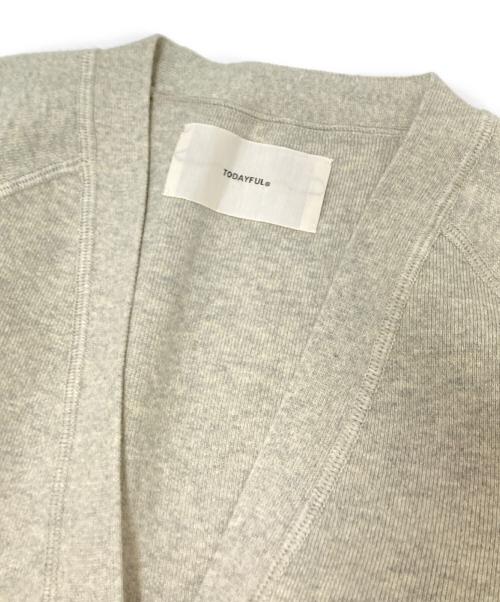 TODAYFUL（トゥデイフル）TODAYFUL (トゥデイフル) Waistshape Knit Cardigan グレー サイズ:Fの古着・服飾アイテム