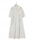 AKIRA NAKAアキラナカ）の古着「ストライプ半袖ワンピース」｜ホワイト