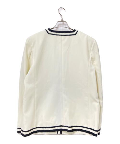 EENK（インク）EENK (インク) コントラスジャケット アイボリー サイズ:Mの古着・服飾アイテム