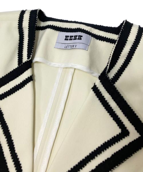 EENK（インク）EENK (インク) コントラスジャケット アイボリー サイズ:Mの古着・服飾アイテム