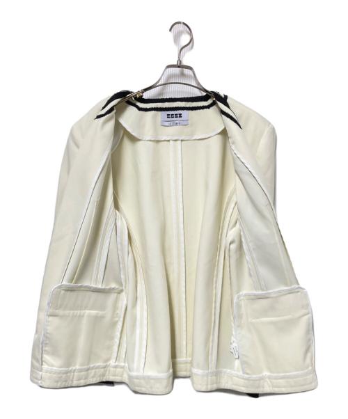 EENK（インク）EENK (インク) コントラスジャケット アイボリー サイズ:Mの古着・服飾アイテム