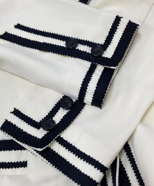 EENK（インク）EENK (インク) コントラスジャケット アイボリー サイズ:Mの古着・服飾アイテム