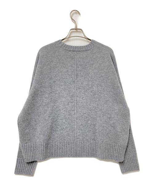 UNITED ARROWS（ユナイテッドアローズ）UNITED ARROWS (ユナイテッドアローズ) W/CA スリット クルーネック ニット グレー サイズ:FREE 未使用品の古着・服飾アイテム