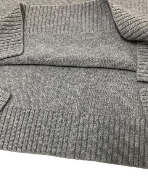 UNITED ARROWS（ユナイテッドアローズ）UNITED ARROWS (ユナイテッドアローズ) W/CA スリット クルーネック ニット グレー サイズ:FREE 未使用品の古着・服飾アイテム