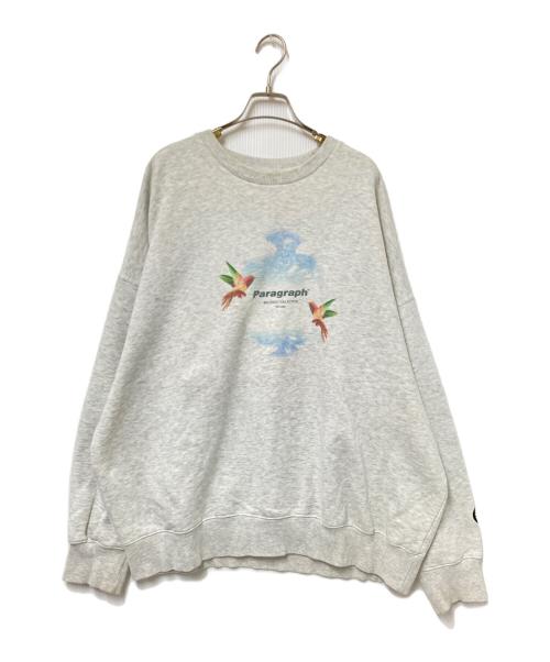paragraph（パラグラフ）paragraph (パラグラフ) プリントスウェット グレー サイズ:下記参照の古着・服飾アイテム