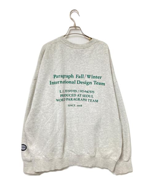 paragraph（パラグラフ）paragraph (パラグラフ) プリントスウェット グレー サイズ:下記参照の古着・服飾アイテム