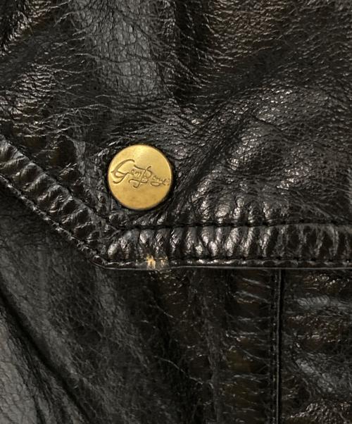 GEMBONY（ジェムボニー）GEMBONY (ジェムボニー) フーデッドレザージャケット ブラック サイズ:Lの古着・服飾アイテム