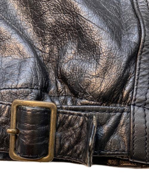 GEMBONY（ジェムボニー）GEMBONY (ジェムボニー) フーデッドレザージャケット ブラック サイズ:Lの古着・服飾アイテム