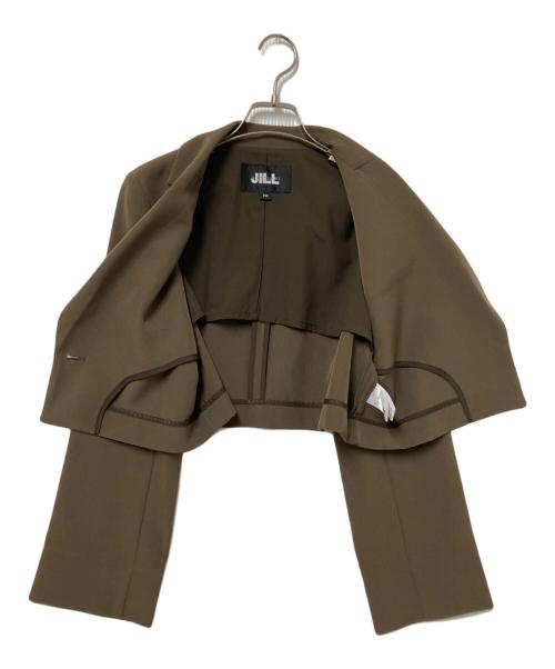 JILL BY JILLSTUART（ジル バイ ジルスチュアート）JILL BY JILLSTUART (ジル バイ ジルスチュアート) TRトロストレッチジャケット ブラウン サイズ:FRの古着・服飾アイテム