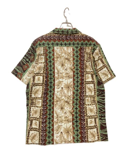 RJC（アールジェーシー）RJC (アールジェーシー) アロハシャツ ベージュ×ブラウン サイズ:Mの古着・服飾アイテム