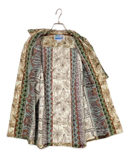 RJC（アールジェーシー）RJC (アールジェーシー) アロハシャツ ベージュ×ブラウン サイズ:Mの古着・服飾アイテム