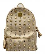 MCMエムシーエム）の古着「ロゴバックパック」｜ベージュ
