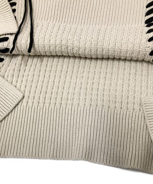 MAISON SPECIAL（メゾンスペシャル）MAISON SPECIAL (メゾンスペシャル) 鬼ワッフルクレイジーステッチクルーネックニットプルオーバー ベージュ サイズ:02の古着・服飾アイテム