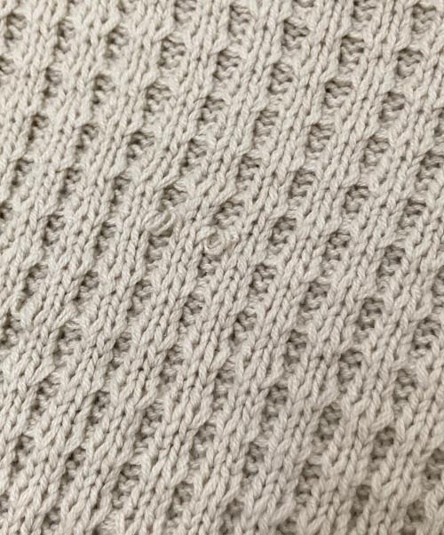 MAISON SPECIAL（メゾンスペシャル）MAISON SPECIAL (メゾンスペシャル) 鬼ワッフルクレイジーステッチクルーネックニットプルオーバー ベージュ サイズ:02の古着・服飾アイテム