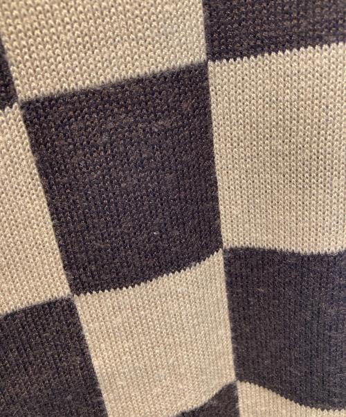 FENDI（フェンディ）FENDI (フェンディ) ロゴチェックマフラー ブラウン×ベージュ サイズ:下記参照の古着・服飾アイテム