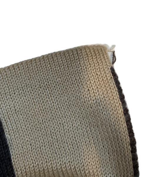 FENDI（フェンディ）FENDI (フェンディ) ロゴチェックマフラー ブラウン×ベージュ サイズ:下記参照の古着・服飾アイテム