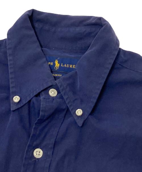 RALPH LAUREN（ラルフローレン）RALPH LAUREN (ラルフローレン) ワンポイント刺繍シャツ ネイビー サイズ:Mの古着・服飾アイテム