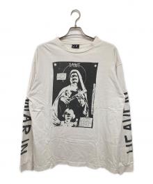 SAINT MICHAEL（セントマイケル）の古着「LS TEE W.I.H」｜ホワイト×ブラック