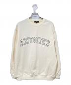 UNTITLEDアンタイトル）の古着「裏毛ロゴスウェット」｜ベージュ