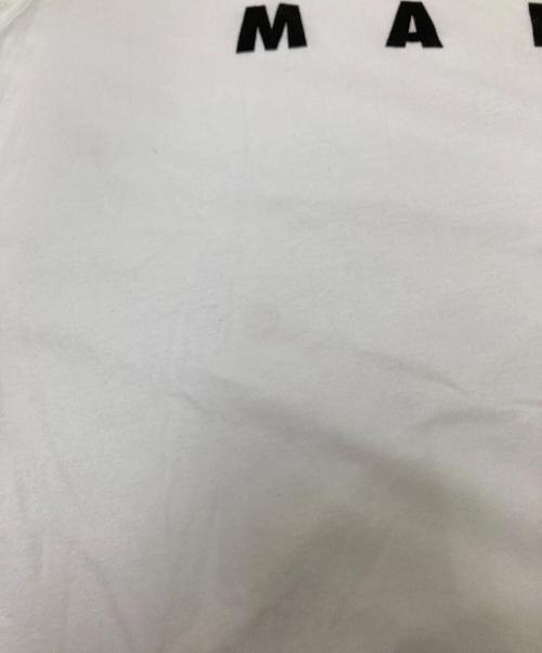 MARNI（マルニ）MARNI (マルニ) ロゴプリントTシャツ ホワイト×ブラック サイズ:38の古着・服飾アイテム