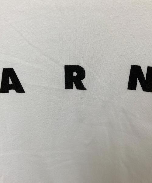 MARNI（マルニ）MARNI (マルニ) ロゴプリントTシャツ ホワイト×ブラック サイズ:38の古着・服飾アイテム