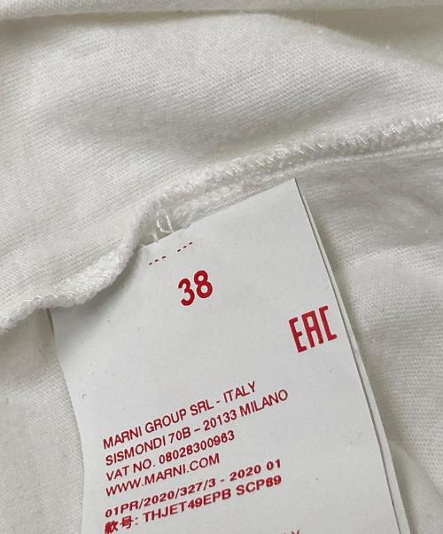 MARNI（マルニ）MARNI (マルニ) ロゴプリントTシャツ ホワイト×ブラック サイズ:38の古着・服飾アイテム
