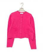 SLOBE IENAスローブ イエナ）の古着「コットンダブルフェイスカーディガン」｜ピンク