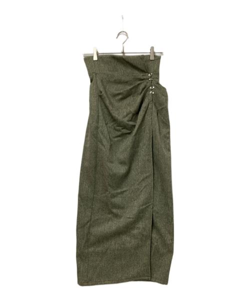 Snidel（スナイデル）Snidel (スナイデル) ドレープタイトホックスカート グリーンの古着・服飾アイテム