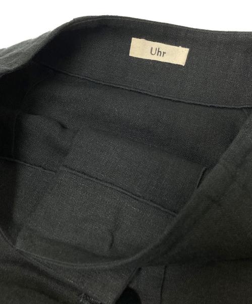 Uhr（ウーア）Uhr (ウーア) リネン ビッグ ボタンスカート ブラック サイズ:36の古着・服飾アイテム