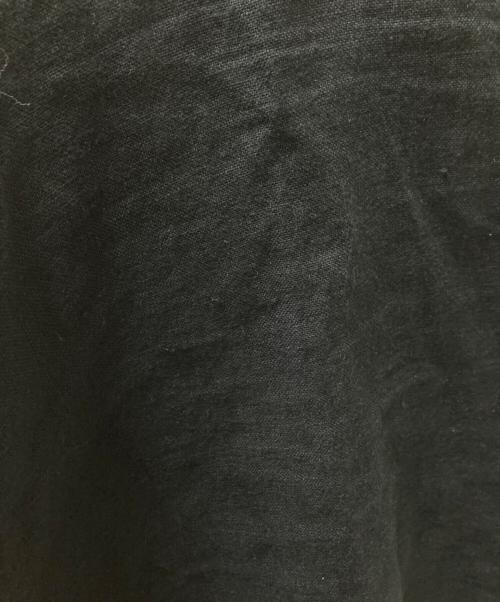 Uhr（ウーア）Uhr (ウーア) リネン ビッグ ボタンスカート ブラック サイズ:36の古着・服飾アイテム